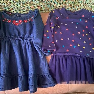 Stylish Kids Dresses Set in Shades of Blue